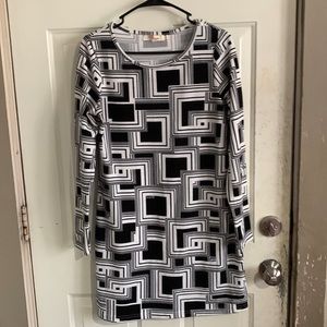 Black and White knit Dress Aryeh